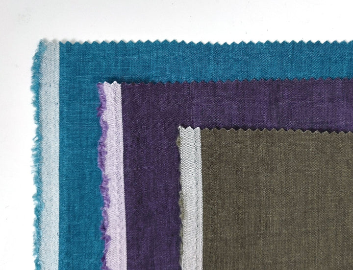 100% Linen Fabric: Delave High-Twisted Linen 14s, Medium Weight, New for 2024, 7712 7713 7682 - The Linen Lab - Khaki(Dark)