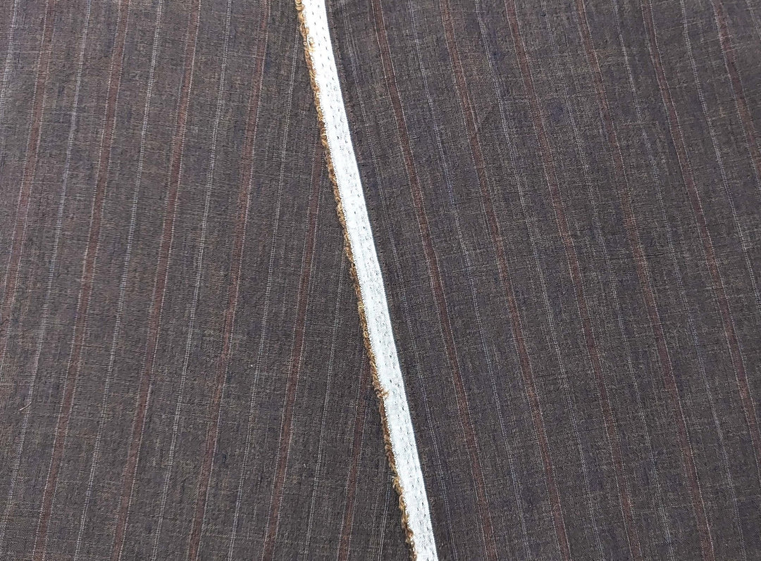 100% Linen Fabric Delave Stripe Lightweight 7500 7501 7751 7723 7724 - The Linen Lab - Grey