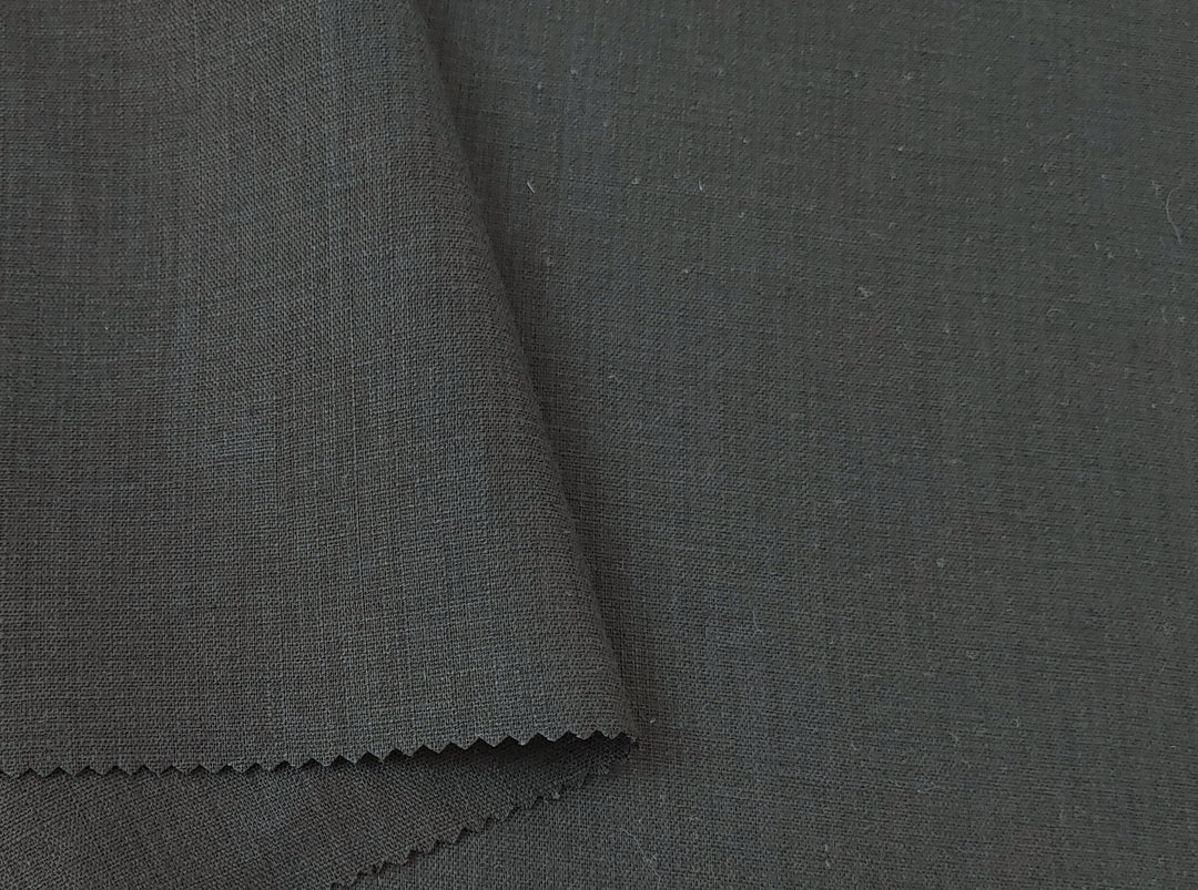 Black Double Face Fabric - 95% Linen 5% Cotton, Medium to Heavy Weight 898