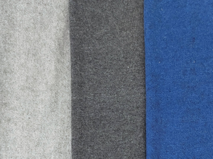 Classic Two-Tone Linen Wool Chambray Twill Fabric - Medium to Heavy Weight 7897 7902 7903