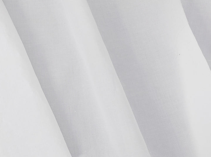 White Linen Tencel Cotton Blend Fabric - Soft Touch, Light-Medium Weight 7002