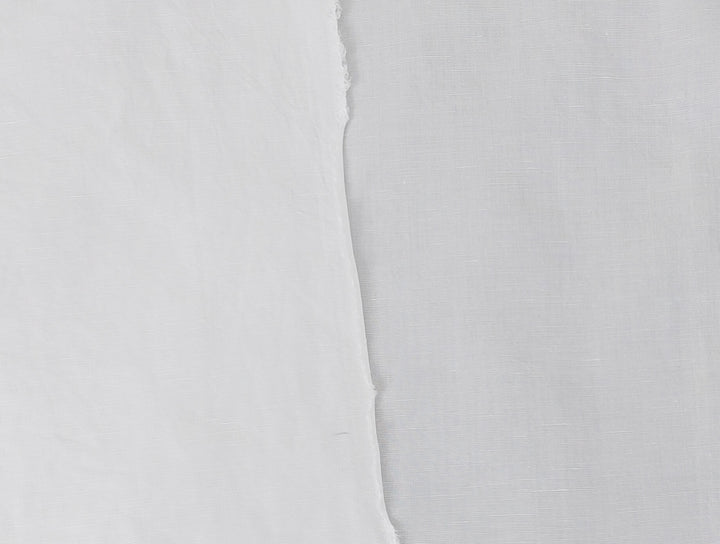 White Linen Tencel Cotton Blend Fabric - Soft Touch, Light-Medium Weight 7002