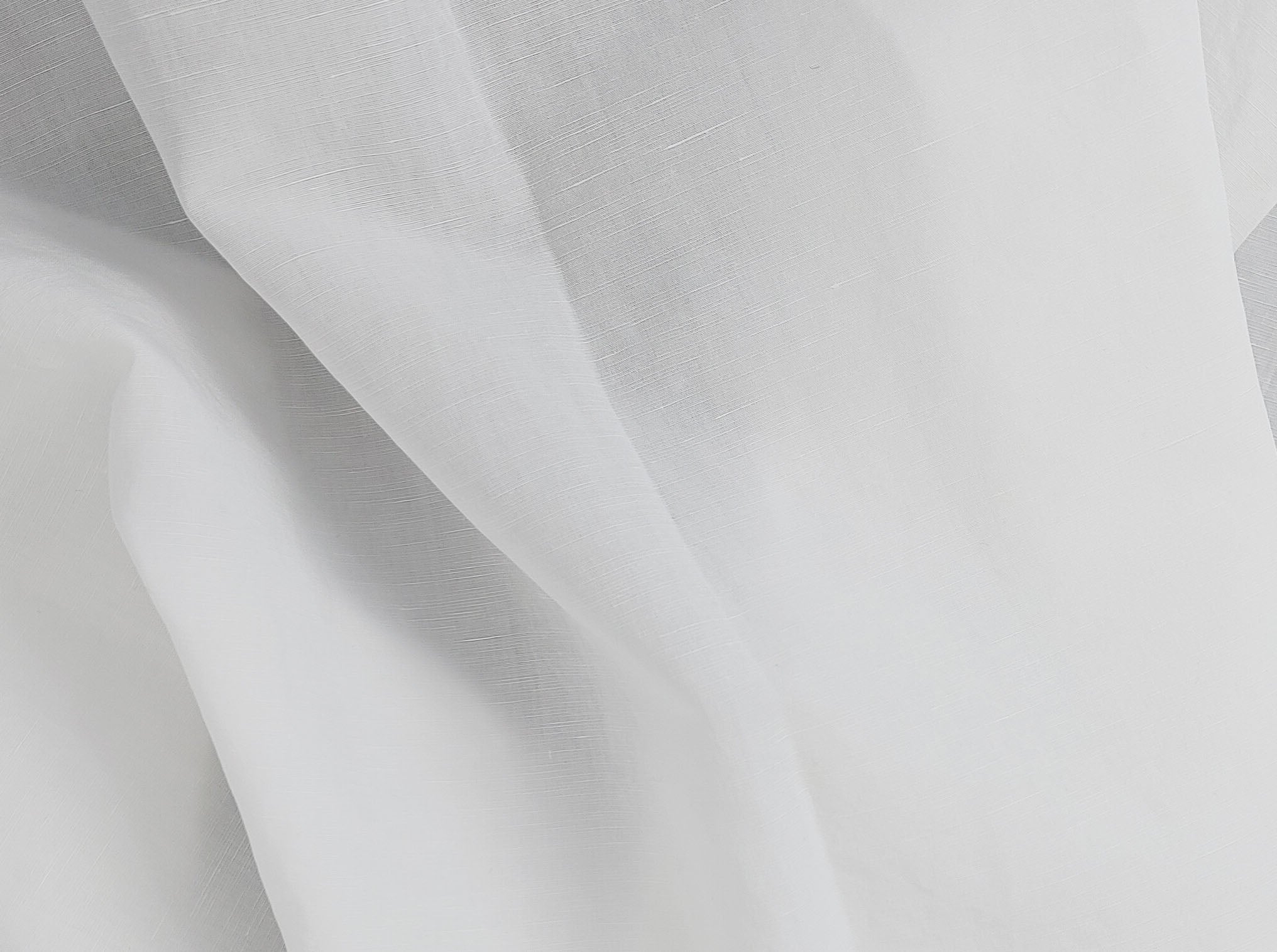 White Linen Tencel Cotton Blend Fabric - Soft Touch, Light-Medium Weight 7002