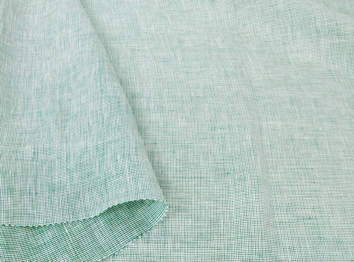100% Linen Dobby Dot Chambray Fabric - Medium Weight 7908 7913 7914 7915 7916