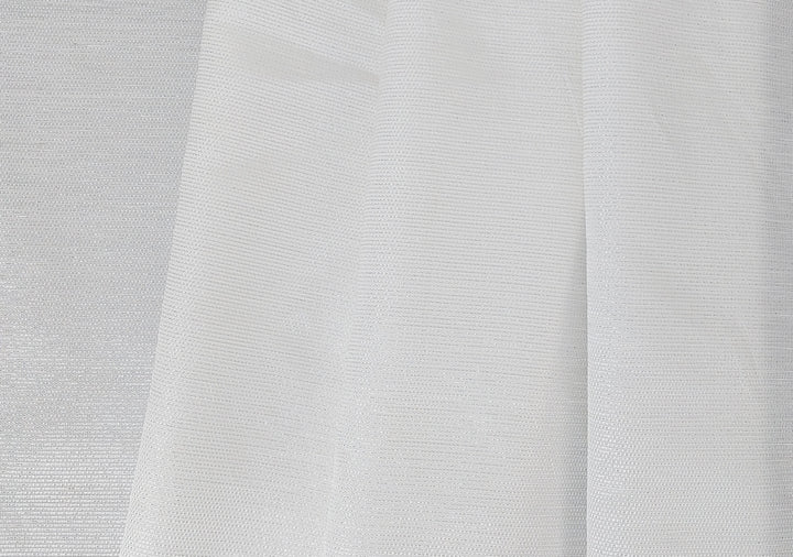 Elegant Linen Rayon Silver Lurex Fabric 2552