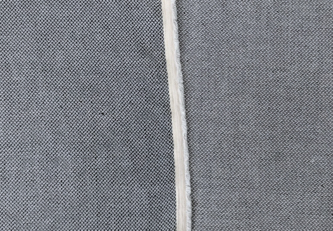 White & Black Dobby Weave Fabric - Linen-Cotton Blend 4650