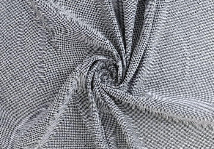 White & Black Dobby Weave Fabric - Linen-Cotton Blend 4650