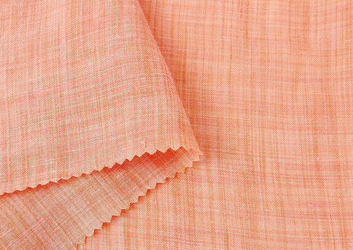 Vibrant Orange 100% Linen Fabric – Space-Dyed, Lightweight Perfection 4758