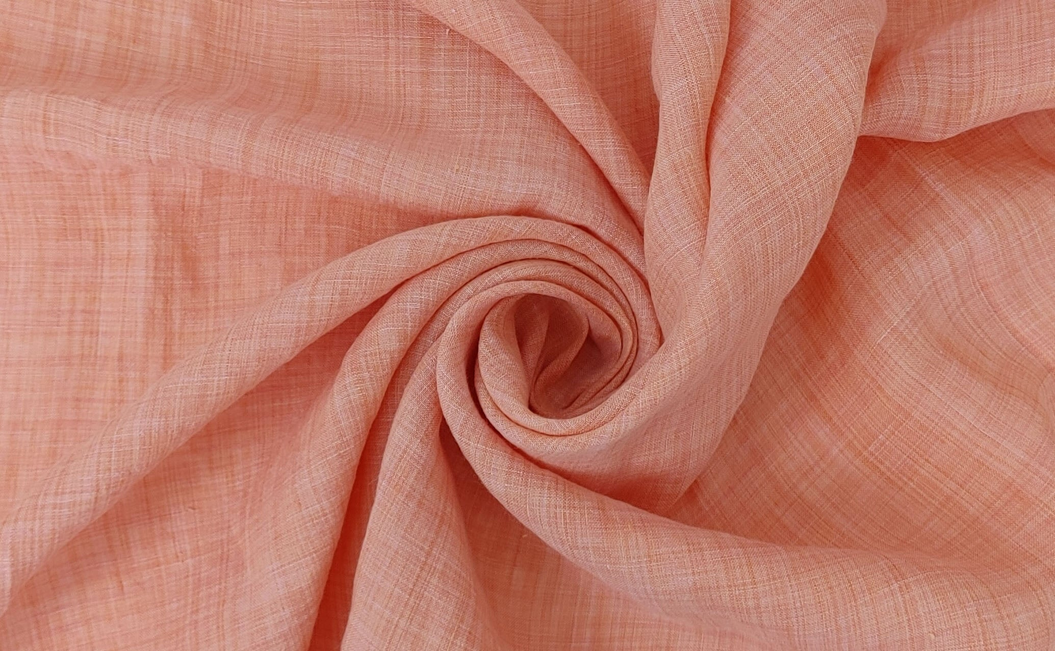 Vibrant Orange 100% Linen Fabric – Space-Dyed, Lightweight Perfection 4758