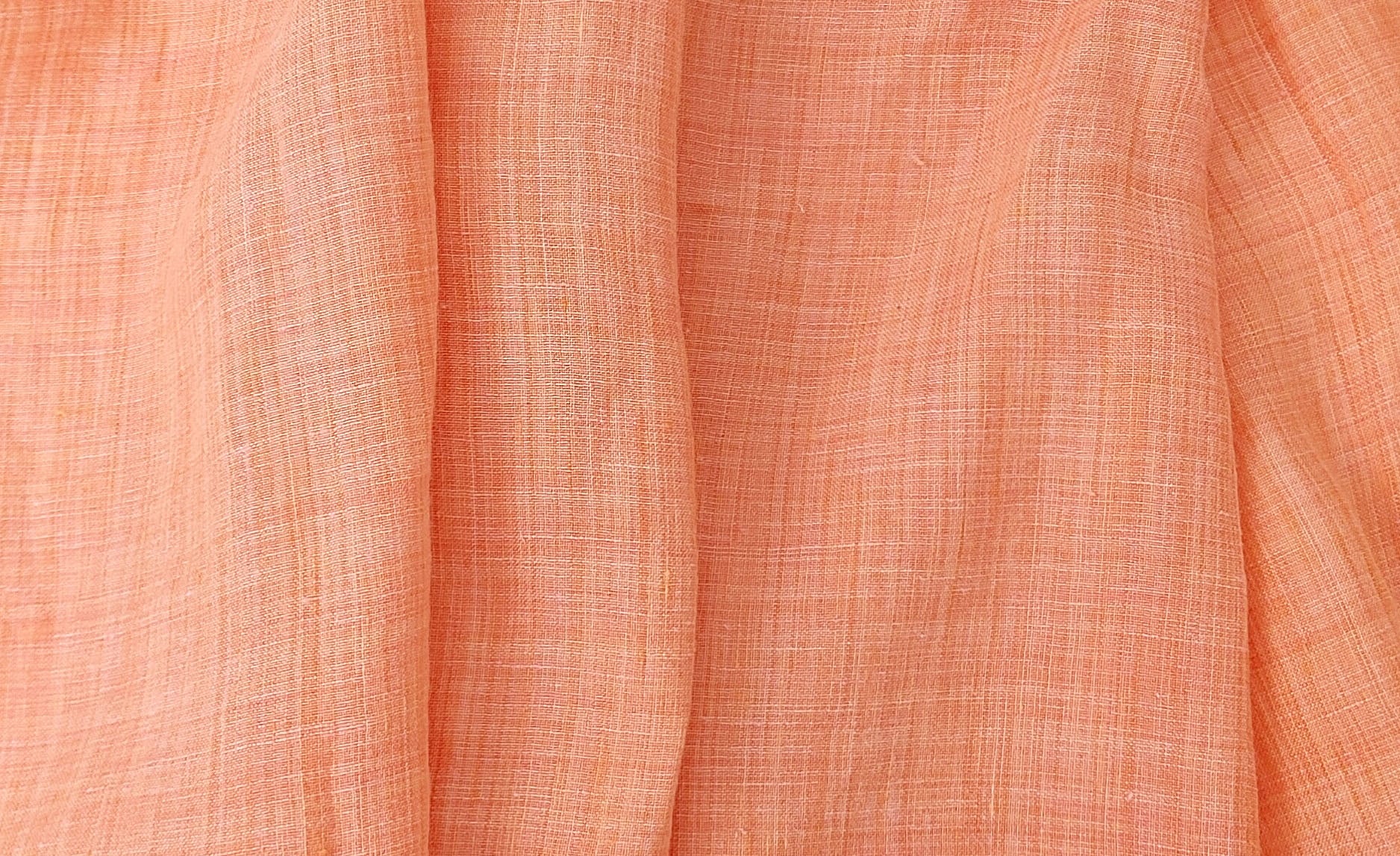 Vibrant Orange 100% Linen Fabric – Space-Dyed, Lightweight Perfection 4758