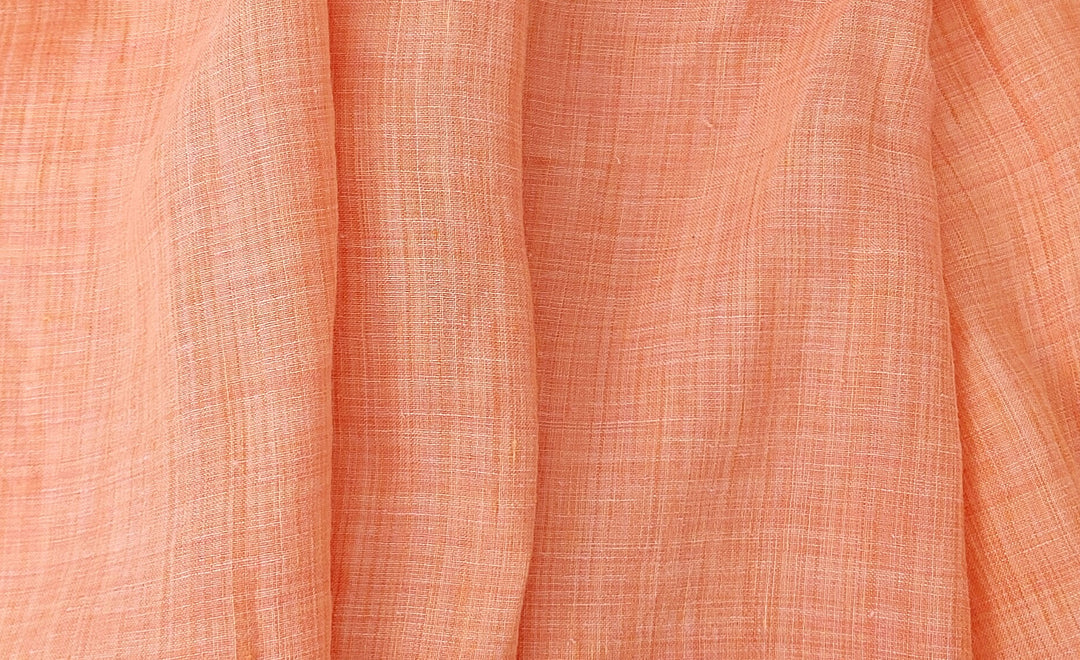 Vibrant Orange 100% Linen Fabric – Space-Dyed, Lightweight Perfection 4758