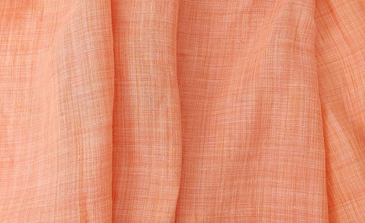 Vibrant Orange 100% Linen Fabric – Space-Dyed, Lightweight Perfection 4758