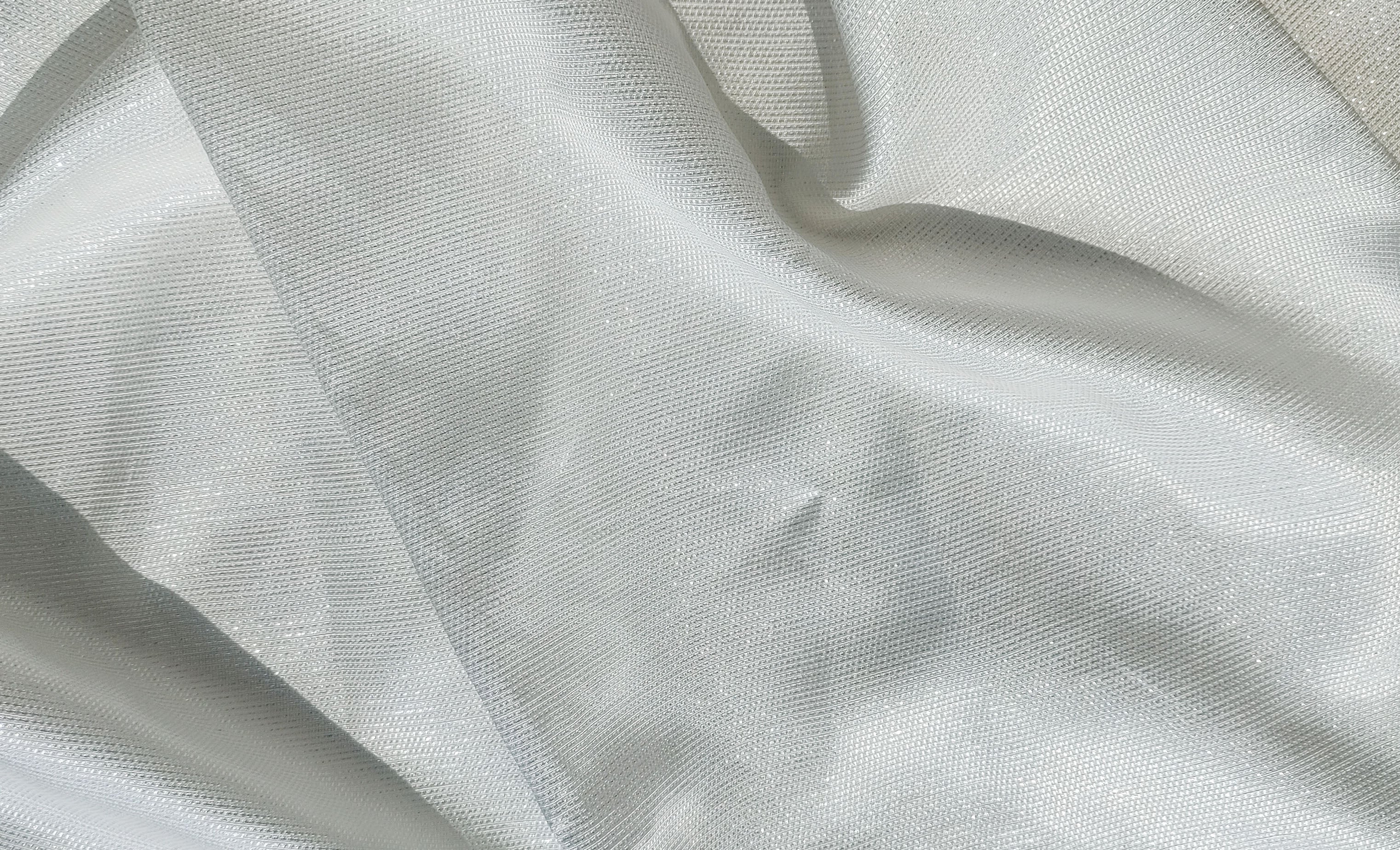 Elegant Linen Rayon Silver Lurex Fabric 2552