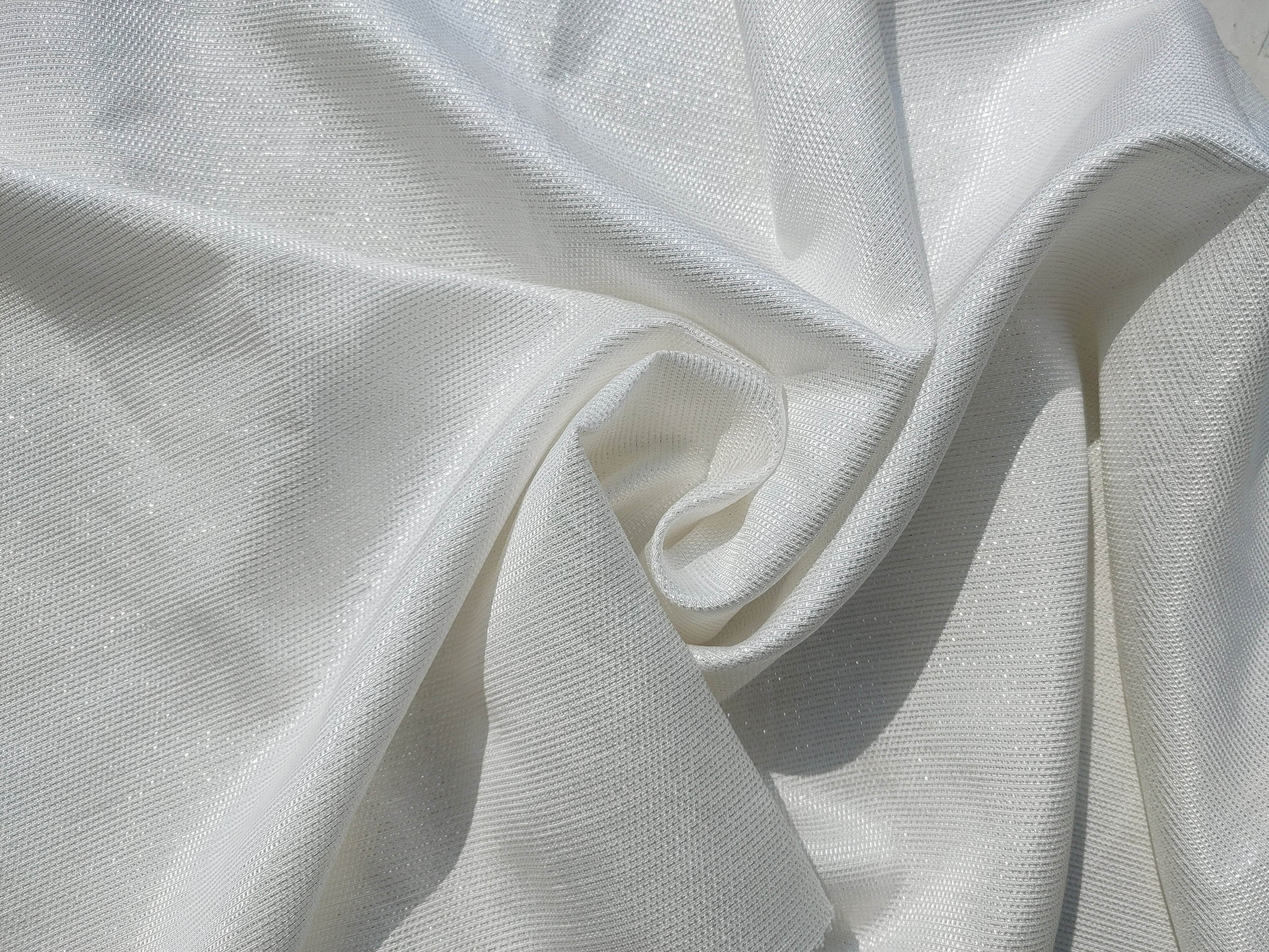 Elegant Linen Rayon Silver Lurex Fabric 2552