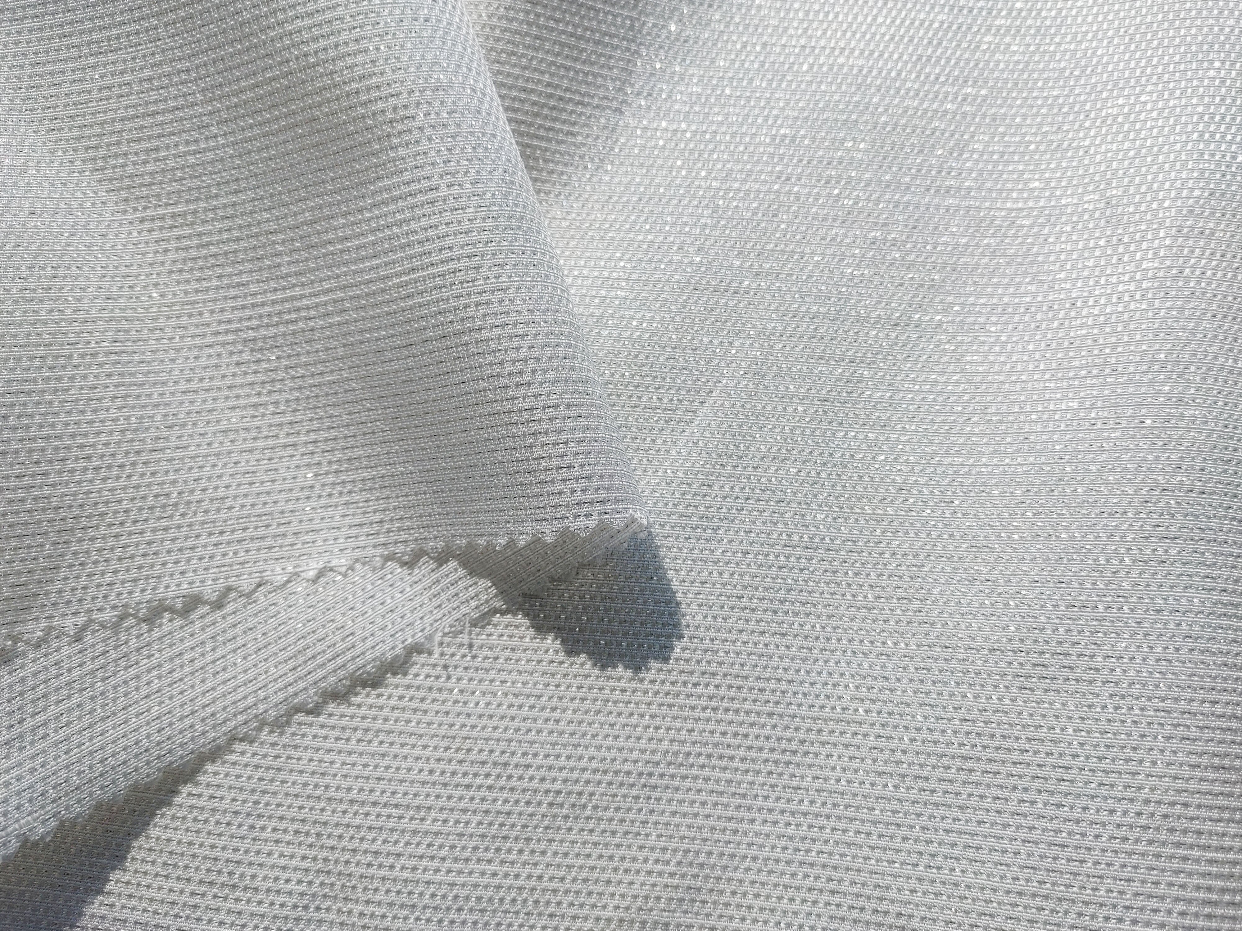 Elegant Linen Rayon Silver Lurex Fabric 2552