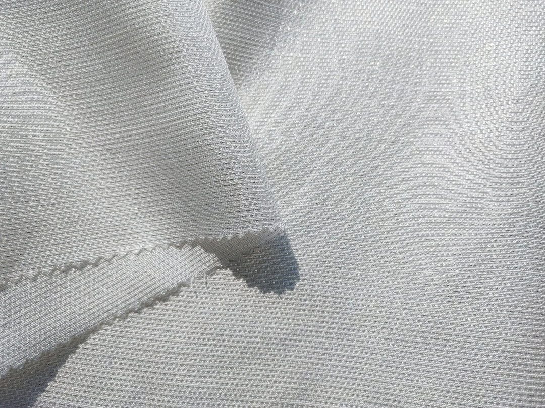 Elegant Linen Rayon Silver Lurex Fabric 2552