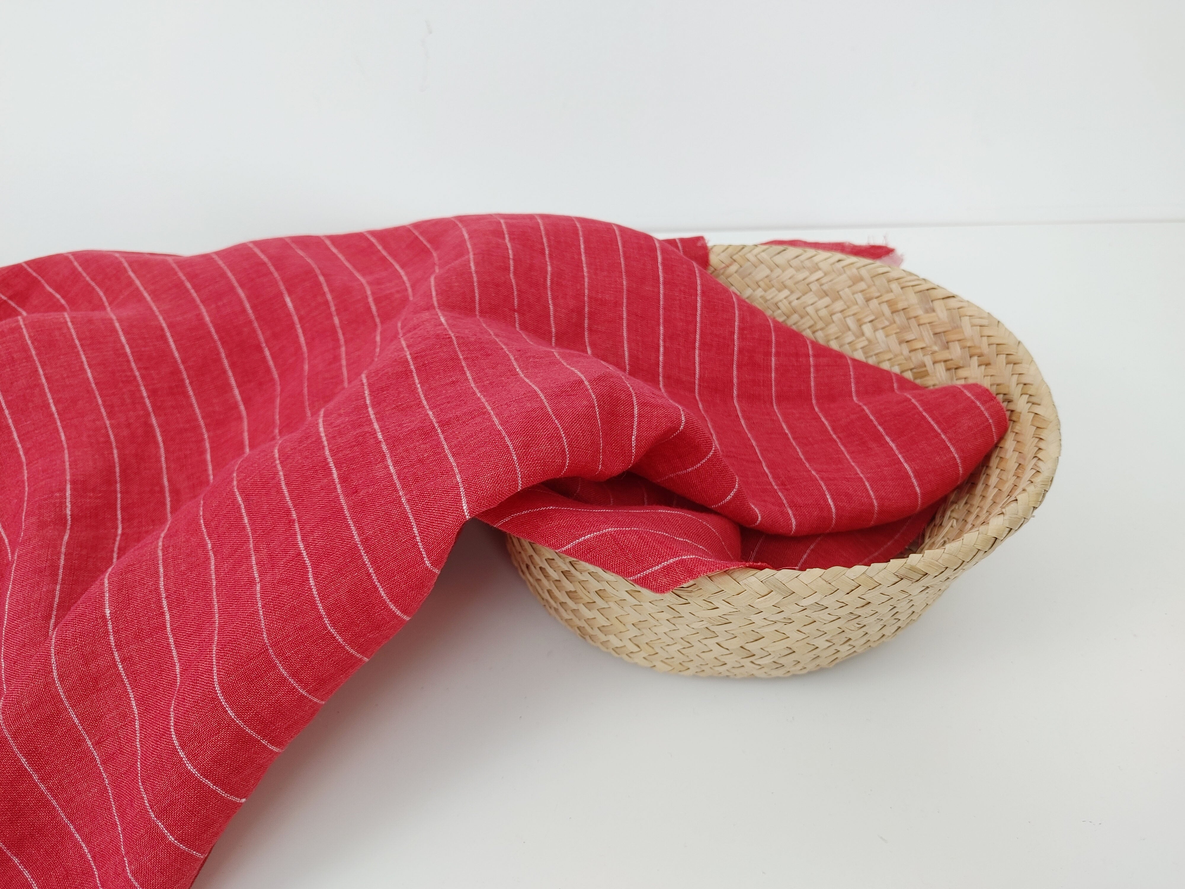 100% Linen Fabric - Light and Airy with Horizontal Stripes  7917 7920 7941