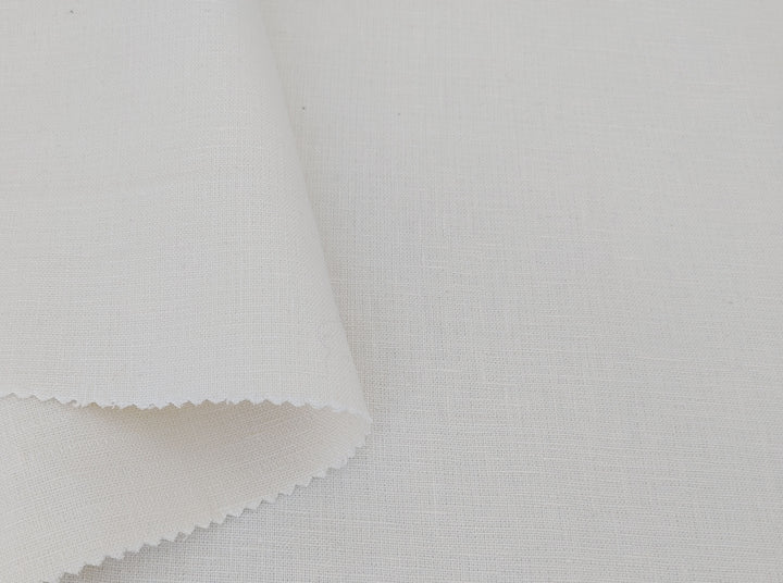 Heavyweight Double Face Linen Fabric - White, Soft Handfeel 4240