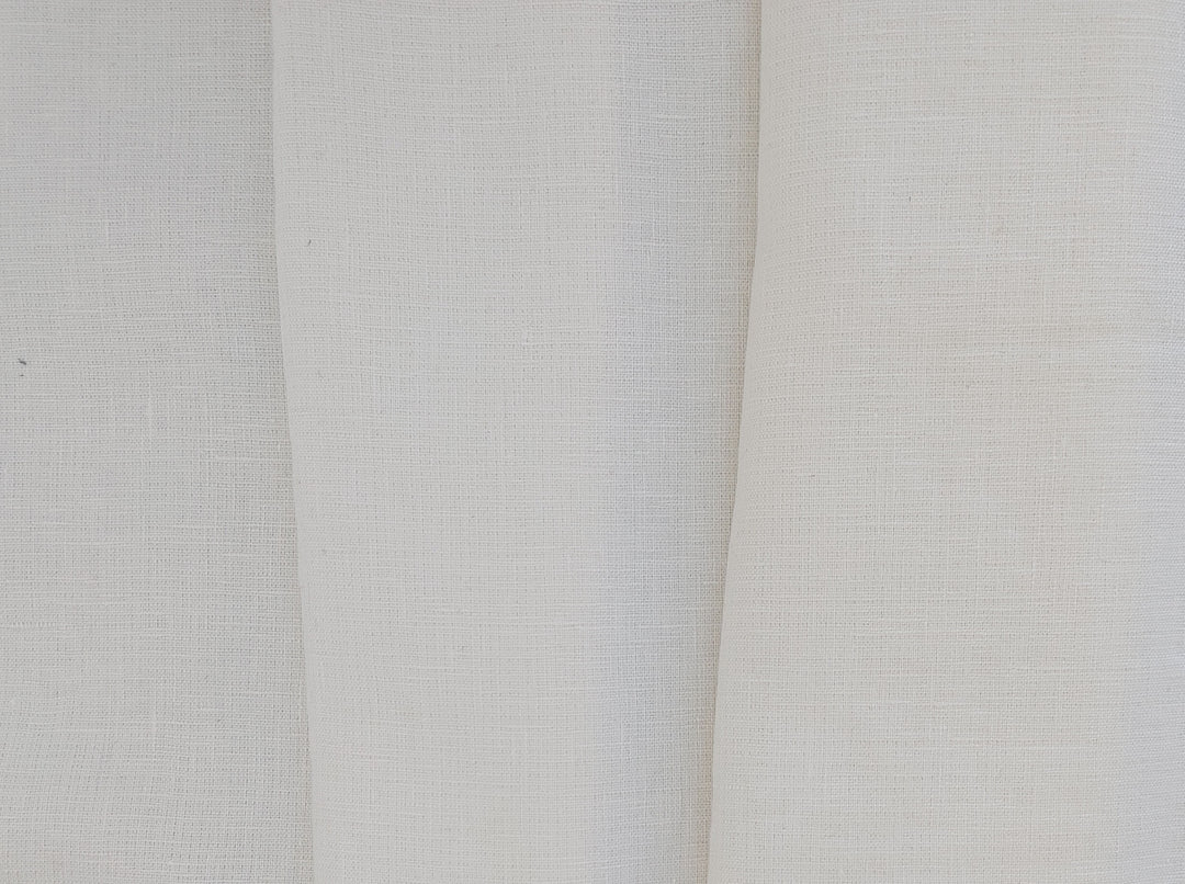 Heavyweight Double Face Linen Fabric - White, Soft Handfeel 4240