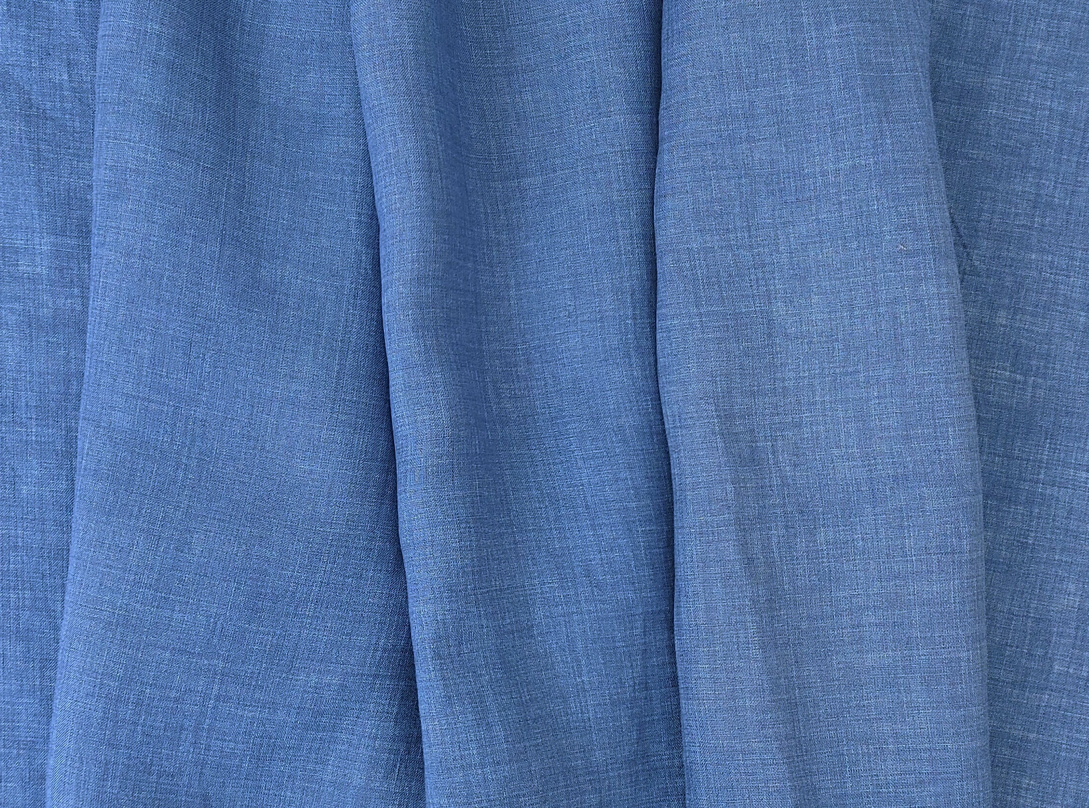 Blue Delave 100% Linen Fabric – Lightweight & Soft 4330