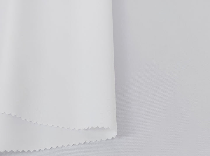 100% Polyester Twill Fabric – White, Subtle Stretch 2245