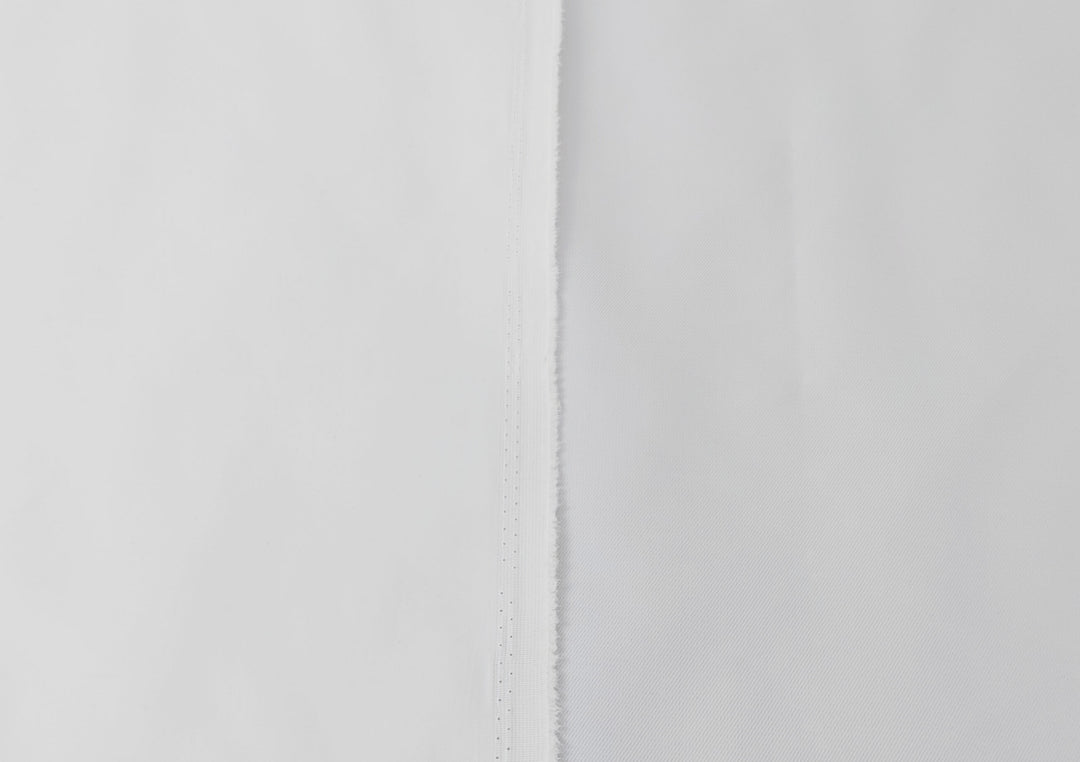 100% Polyester Twill Fabric – White, Subtle Stretch 2245