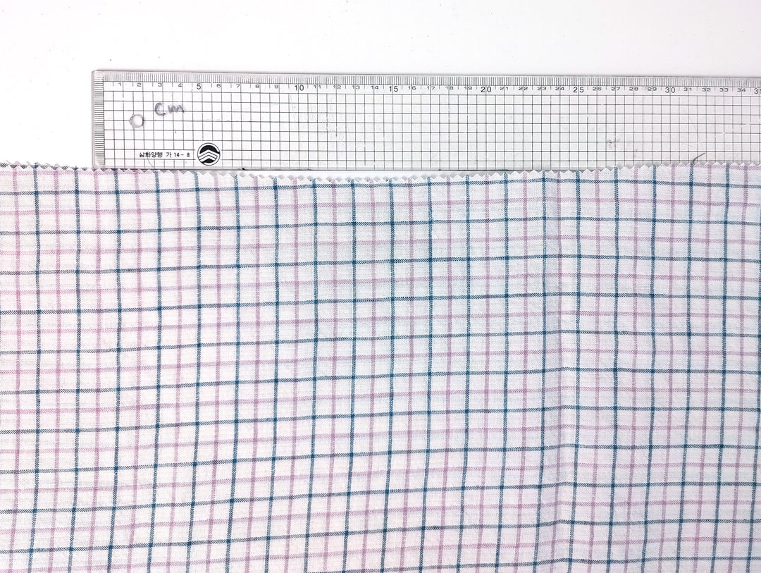 Ramie-Linen Harmony: Pre-Washed Softness in a Checked Design