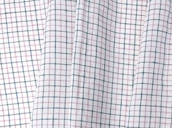 Ramie-Linen Harmony: Pre-Washed Softness in a Checked Design