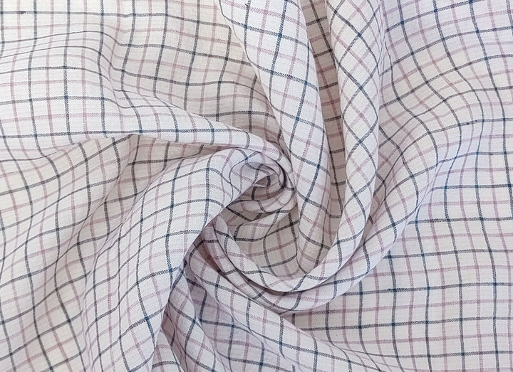 Ramie-Linen Harmony: Pre-Washed Softness in a Checked Design