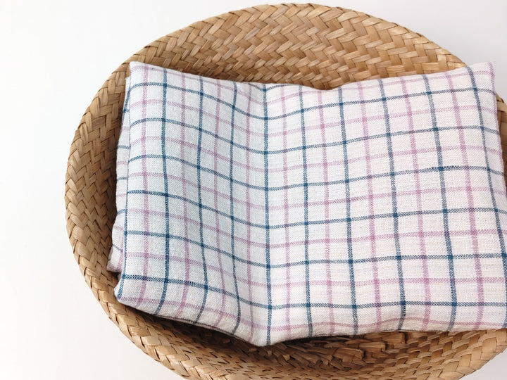 Ramie-Linen Harmony: Pre-Washed Softness in a Checked Design