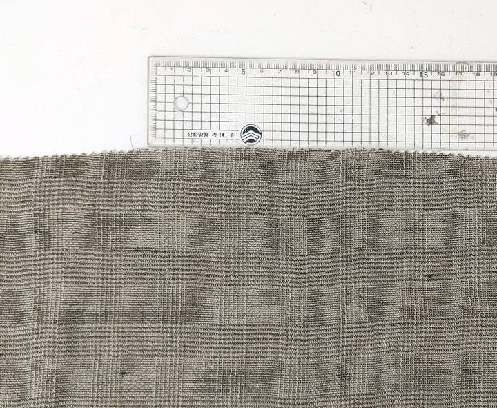Linen Blend Fabric High Twisted Yarn Navy Glen Plaid Medium Weight 7077 7839 7078 7563