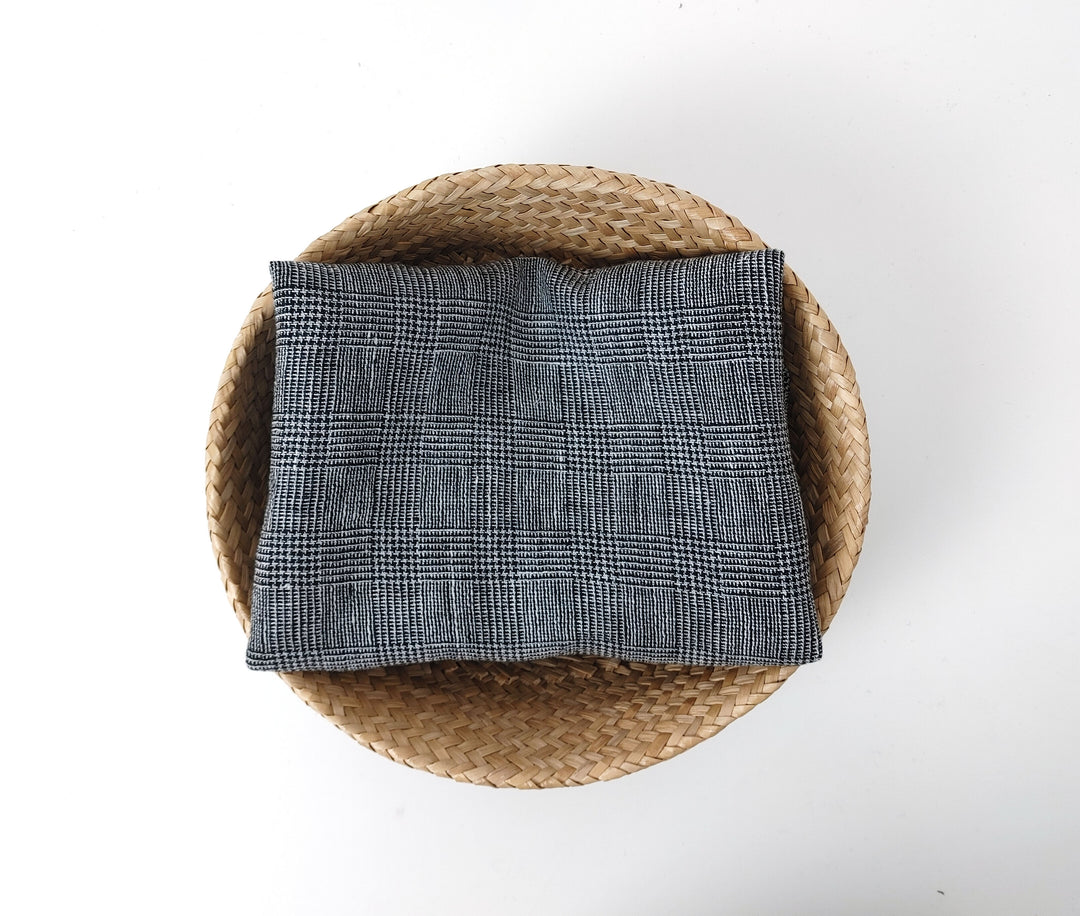 Linen Blend Fabric High Twisted Yarn Navy Glen Plaid Medium Weight 7077 7839 7078 7563