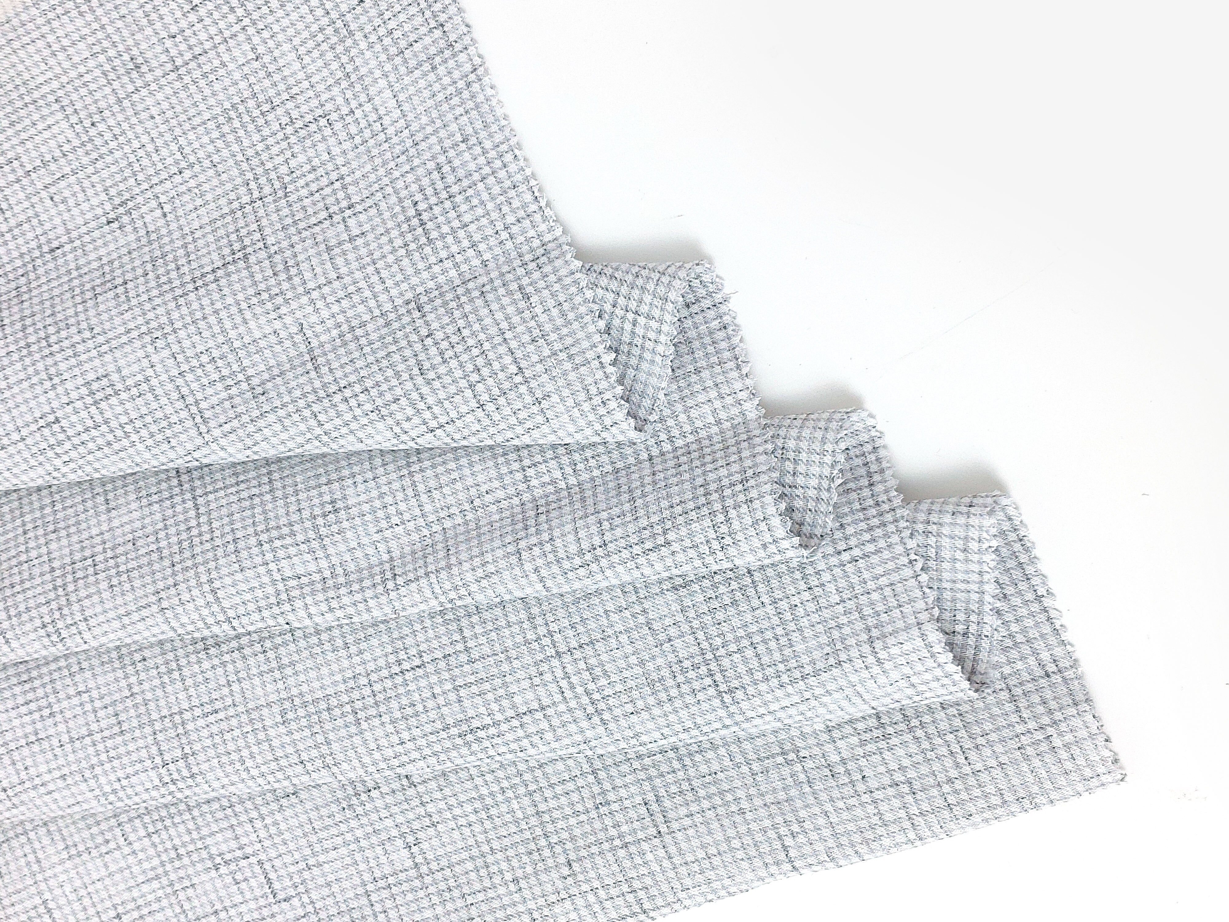 Subtle Gingham Check Linen-Polyester Fabric – Soft Handfeel, Melange Effect 7995