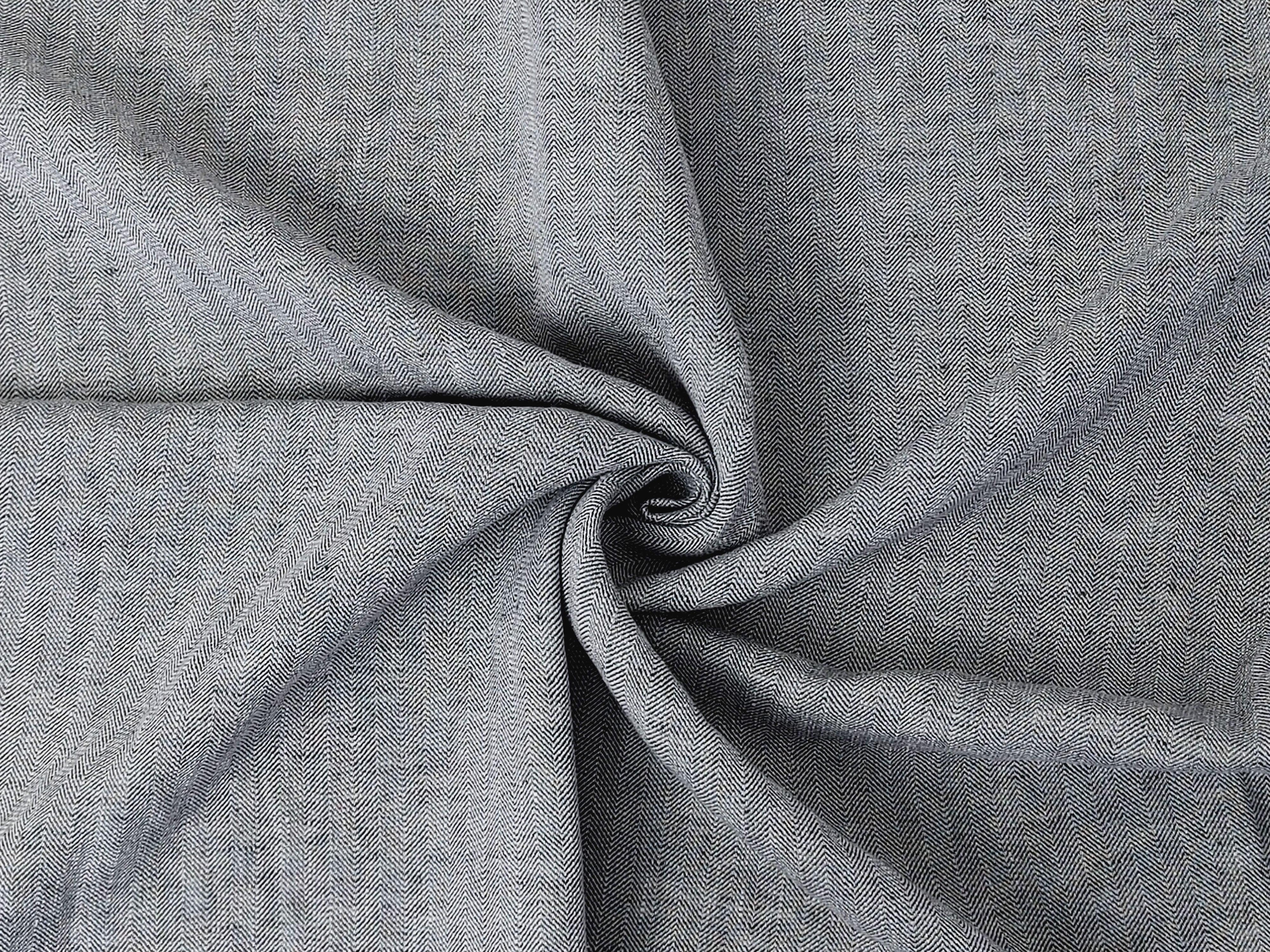 Linen-Rayon-Cotton Herringbone Twill Fabric – Unique Texture, Medium-Heavy Weight 8073 7846 8072 8074