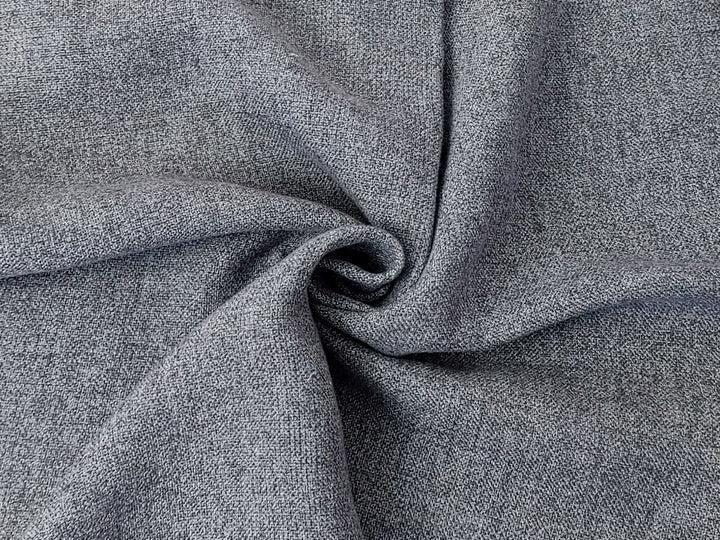 Double-Face Fabric: Grey Linen-Polyester Blend Front with Ivory Cotton Back 8090
