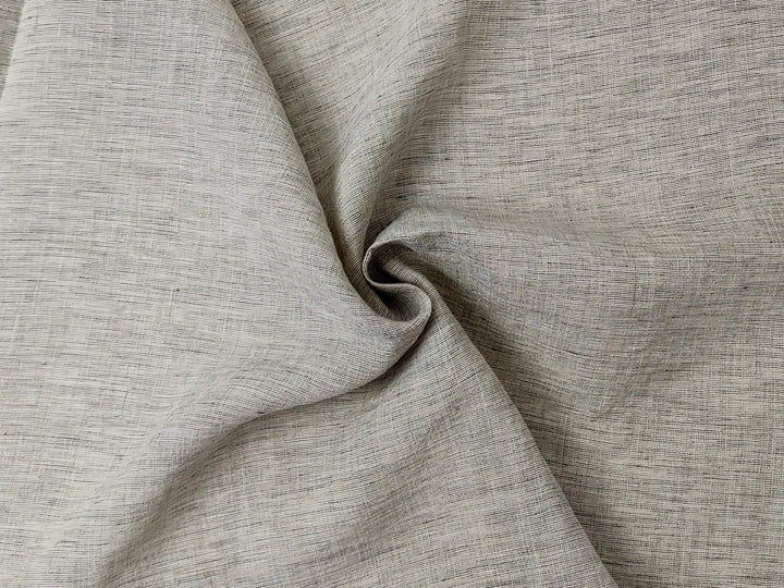 100% Linen Greenish Beige Chambray Fabric – Soft, Lightweight 6361