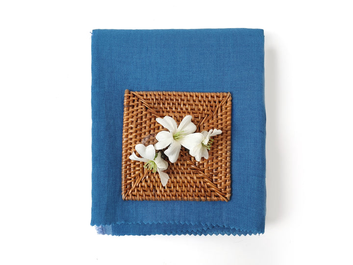 Vintage Delavé Blue 100% Linen Fabric – Soft, Lightweight, Pre-Washed 7967