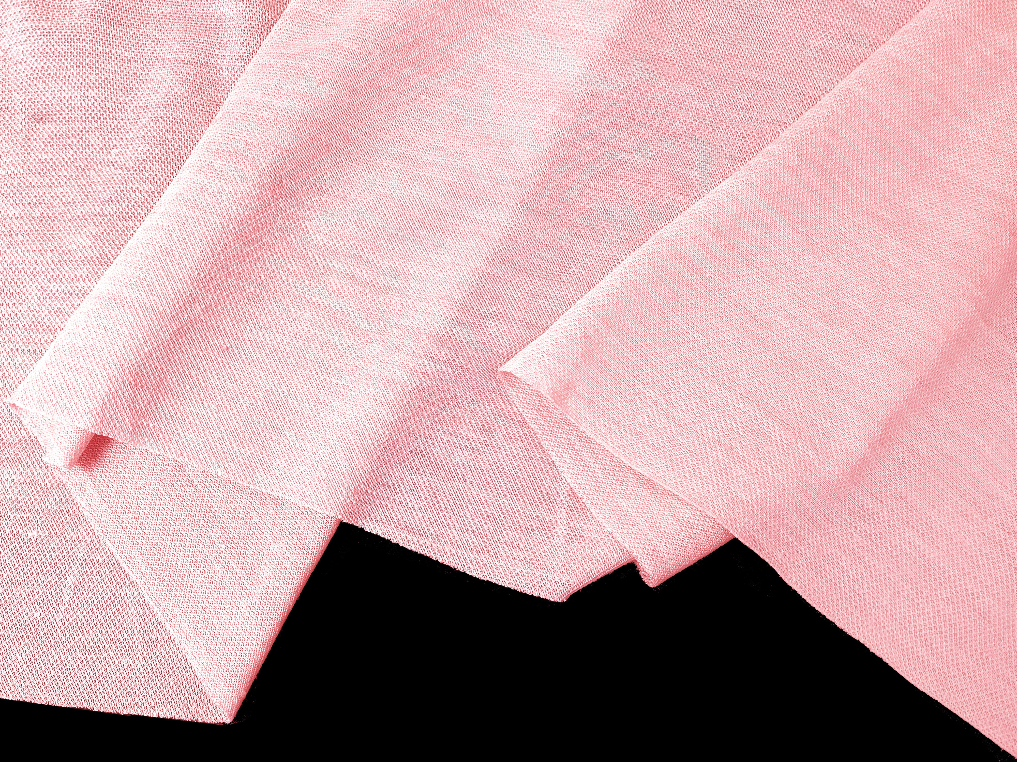 Pink Melange Linen-Nylon Blend Knit Fabric 4387