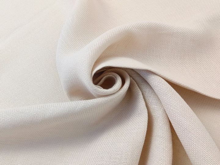 Linen Rayon Blend Fabric in Beige with Dobby Weave – Soft, Crisp, Medium Weight 1159