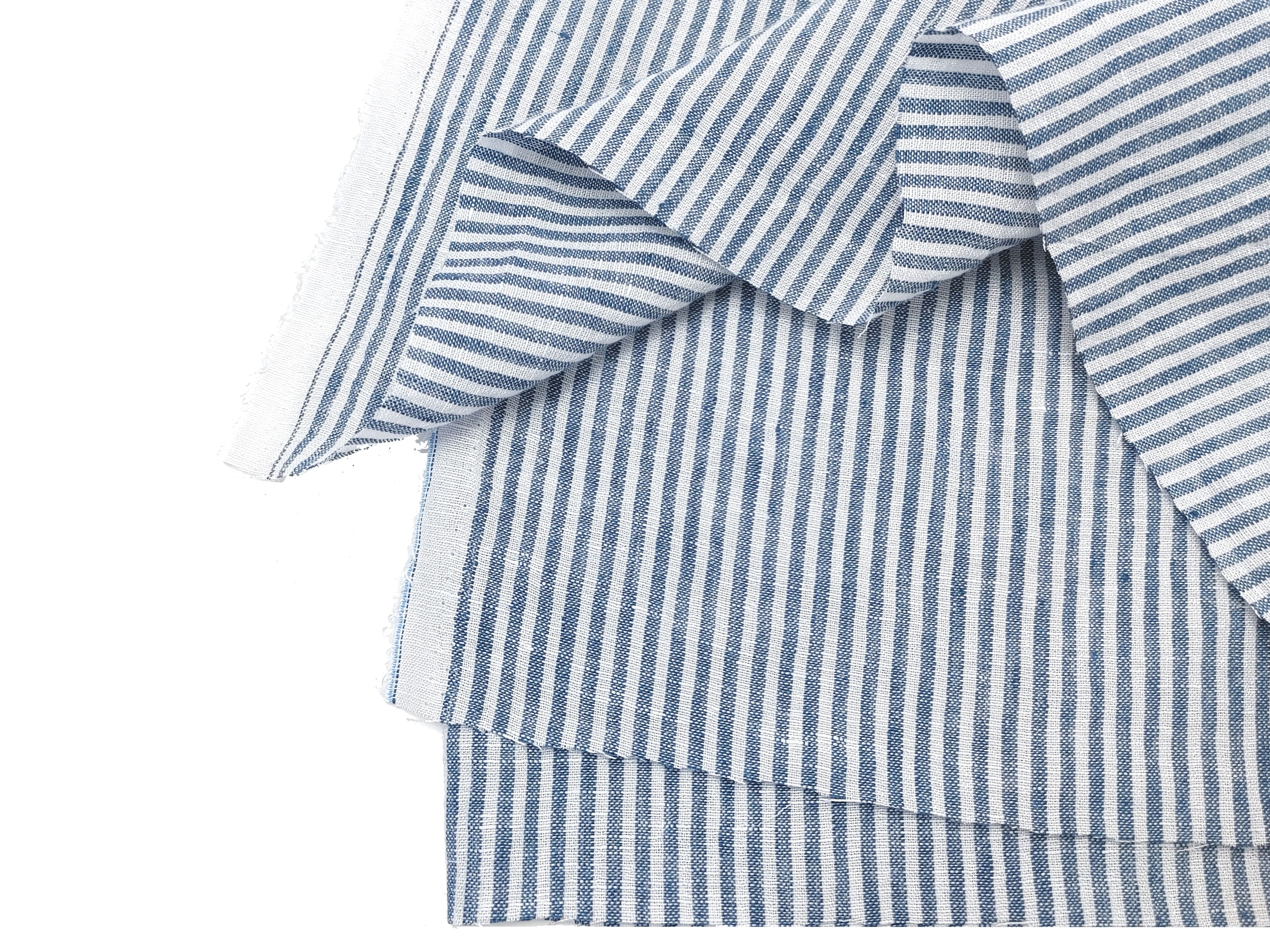 Linen Rayon Tencel Blend Fabric with Stripe Pattern – Soft, Lightweight, Pre-Washed 8015 8016