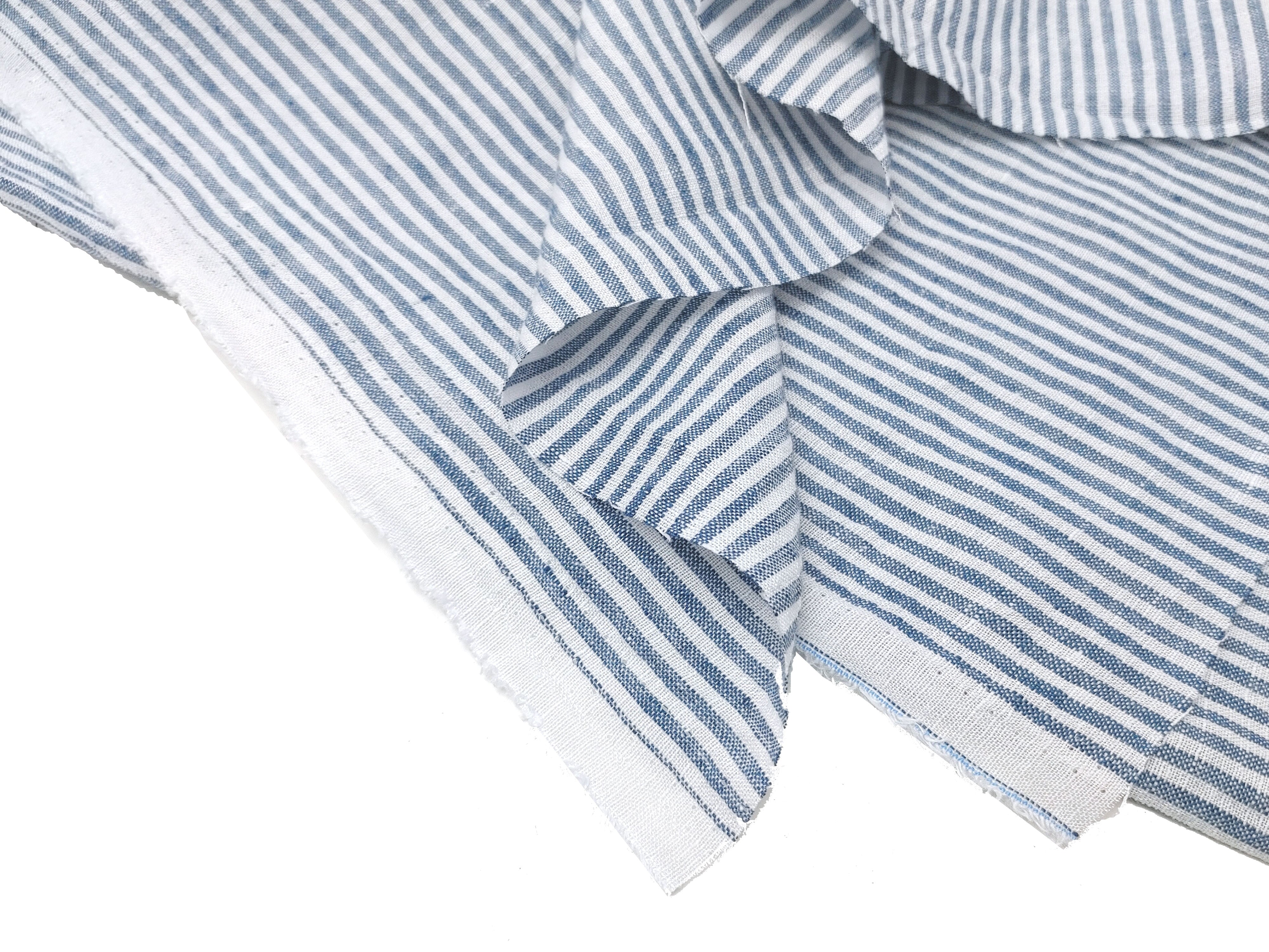 Linen Rayon Tencel Blend Fabric with Stripe Pattern – Soft, Lightweight, Pre-Washed 8015 8016