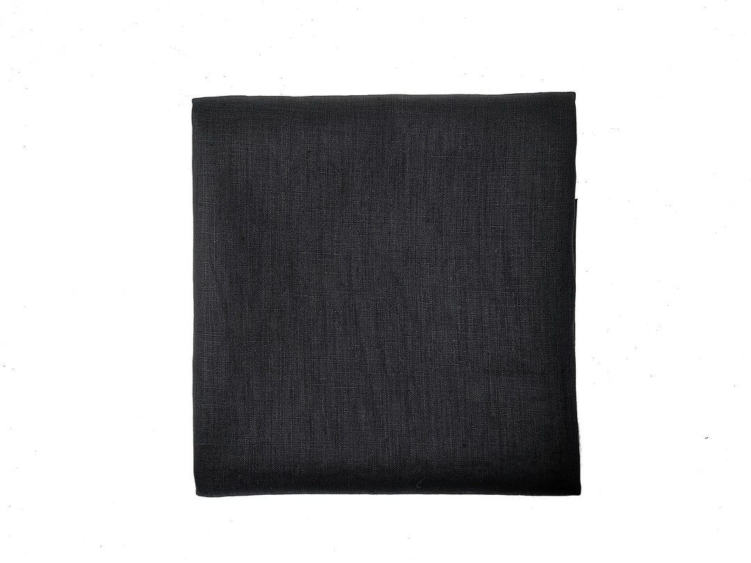 100% Linen Fabric, Lightweight Black with Fine 21s Yarn, Soft & Pre-washed  2715