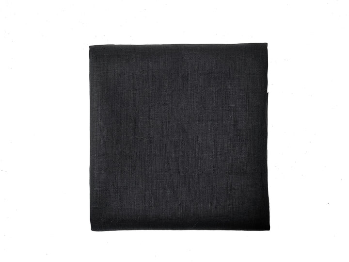 100% Linen Fabric, Lightweight Black with Fine 21s Yarn, Soft & Pre-washed  2715
