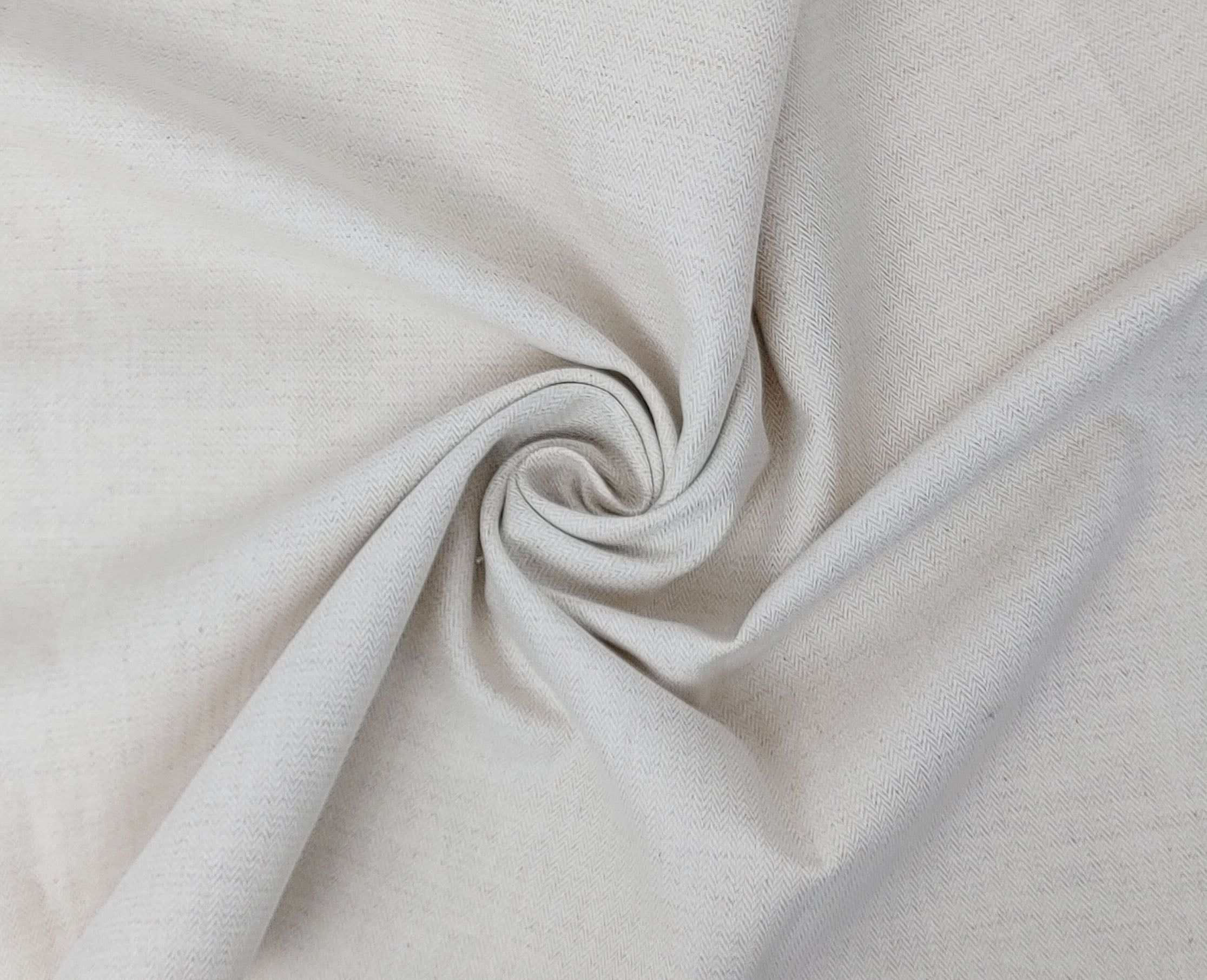 Natural Color Linen Cotton Herringbone Twill Fabric 2172