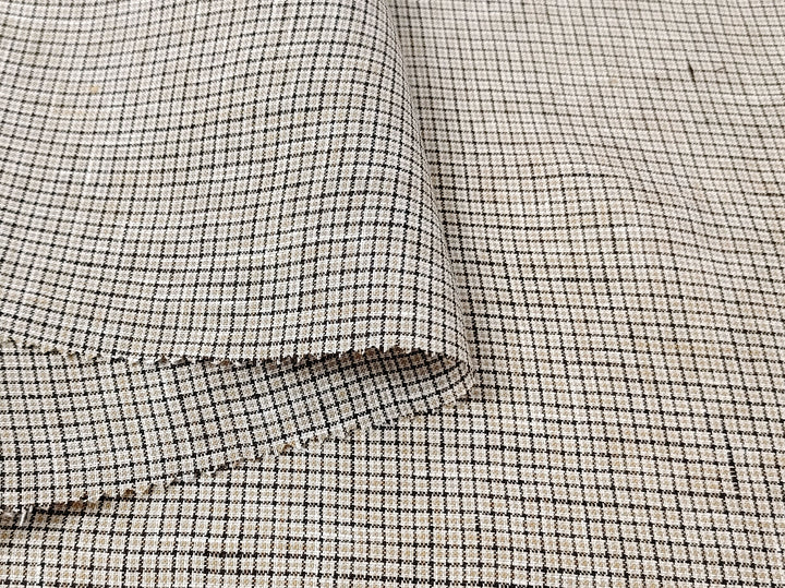 100% Linen Fabric – Fine 21s Yarn, Light & Soft Small Gingham Starcheck 6737 6748 7367