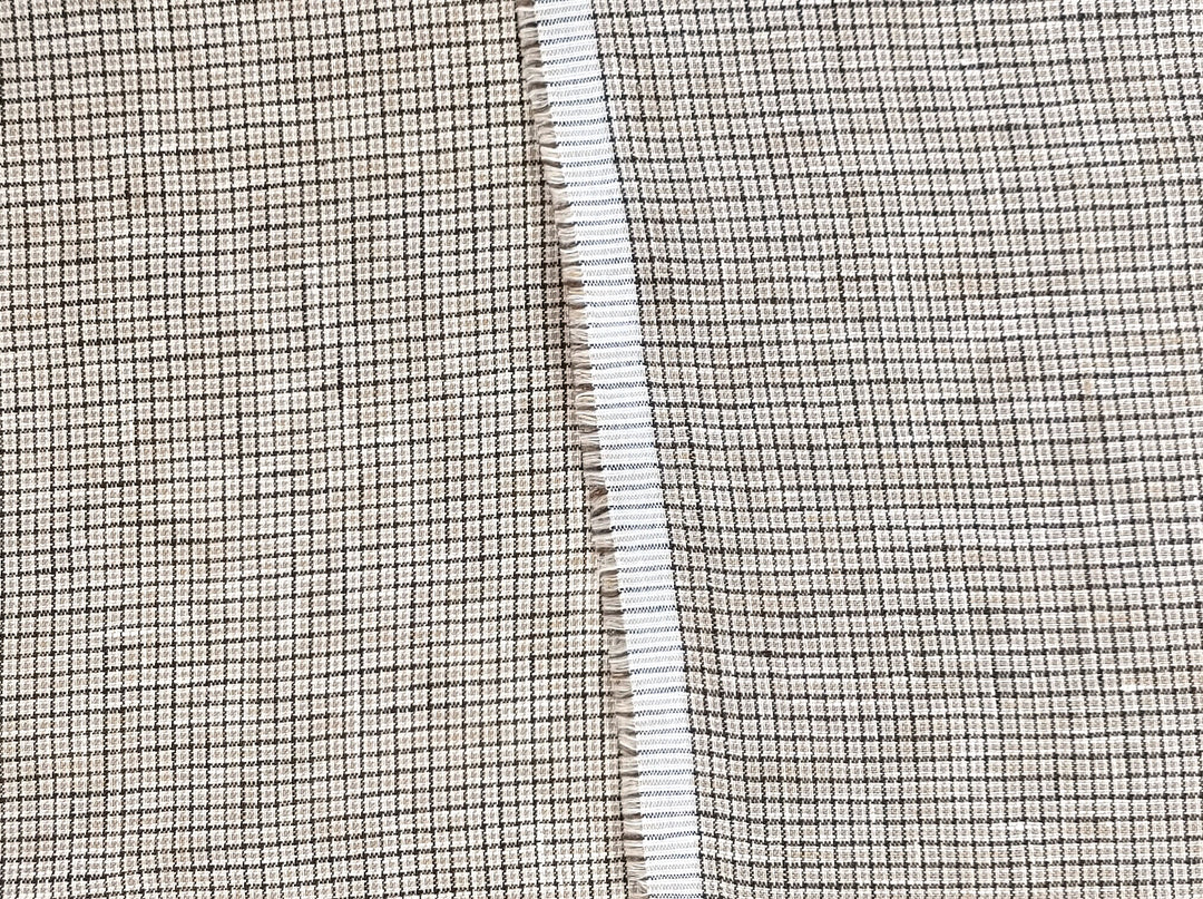 100% Linen Fabric – Fine 21s Yarn, Light & Soft Small Gingham Starcheck 6737 6748 7367