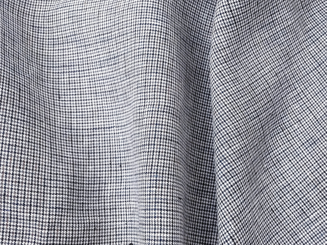 100% Linen Fabric – Fine 21s Yarn, Light & Soft Small Gingham Starcheck 6737 6748 7367