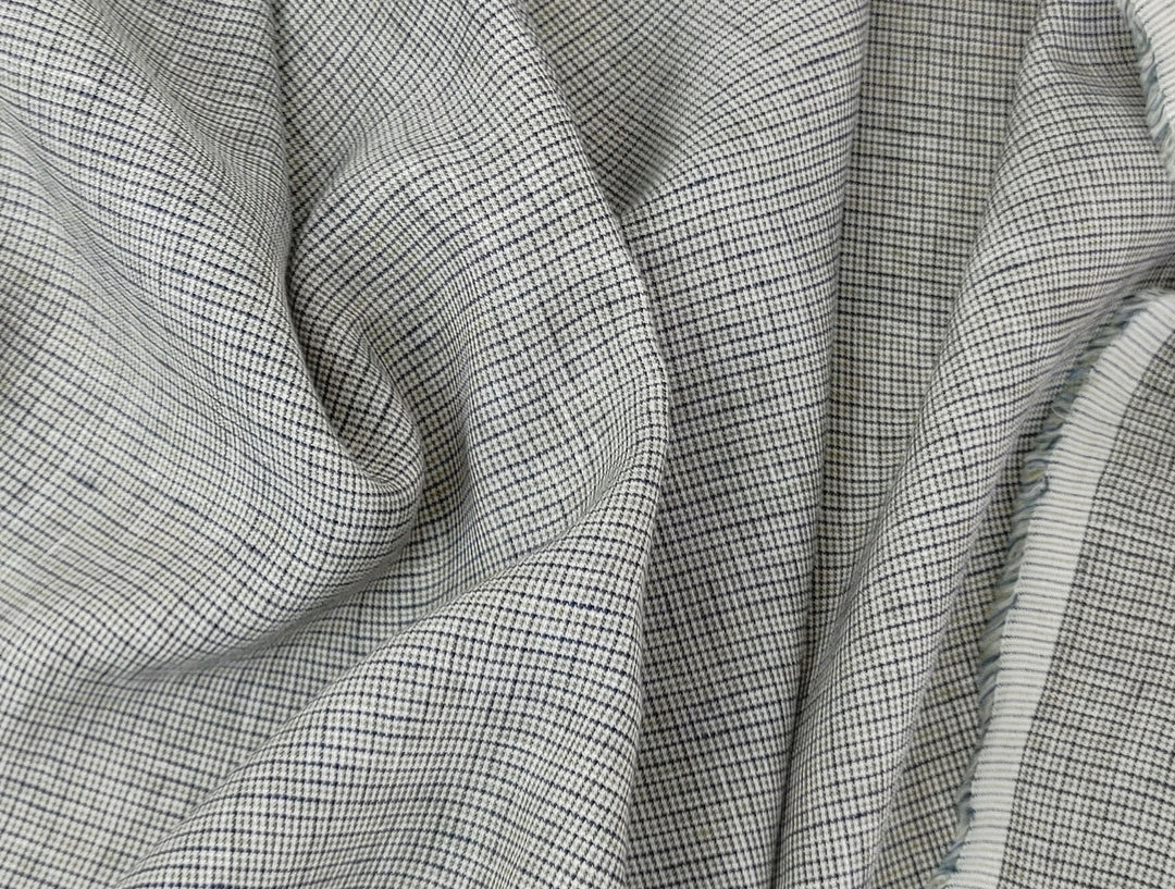 100% Linen Fabric – Fine 21s Yarn, Light & Soft Small Gingham Starcheck 6737 6748 7367
