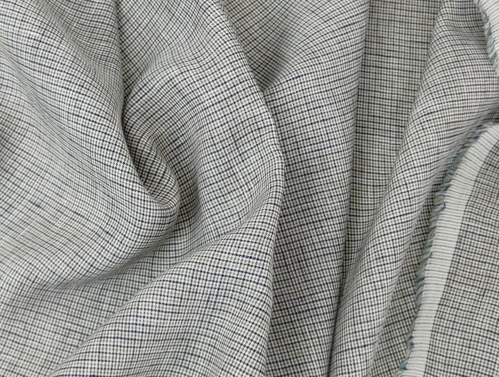 100% Linen Fabric – Fine 21s Yarn, Light & Soft Small Gingham Starcheck 6737 6748 7367
