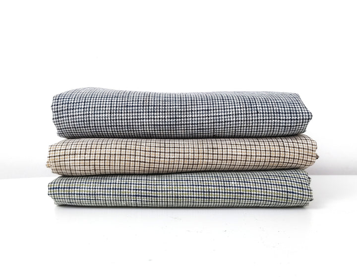 100% Linen Fabric – Fine 21s Yarn, Light & Soft Small Gingham Starcheck 6737 6748 7367